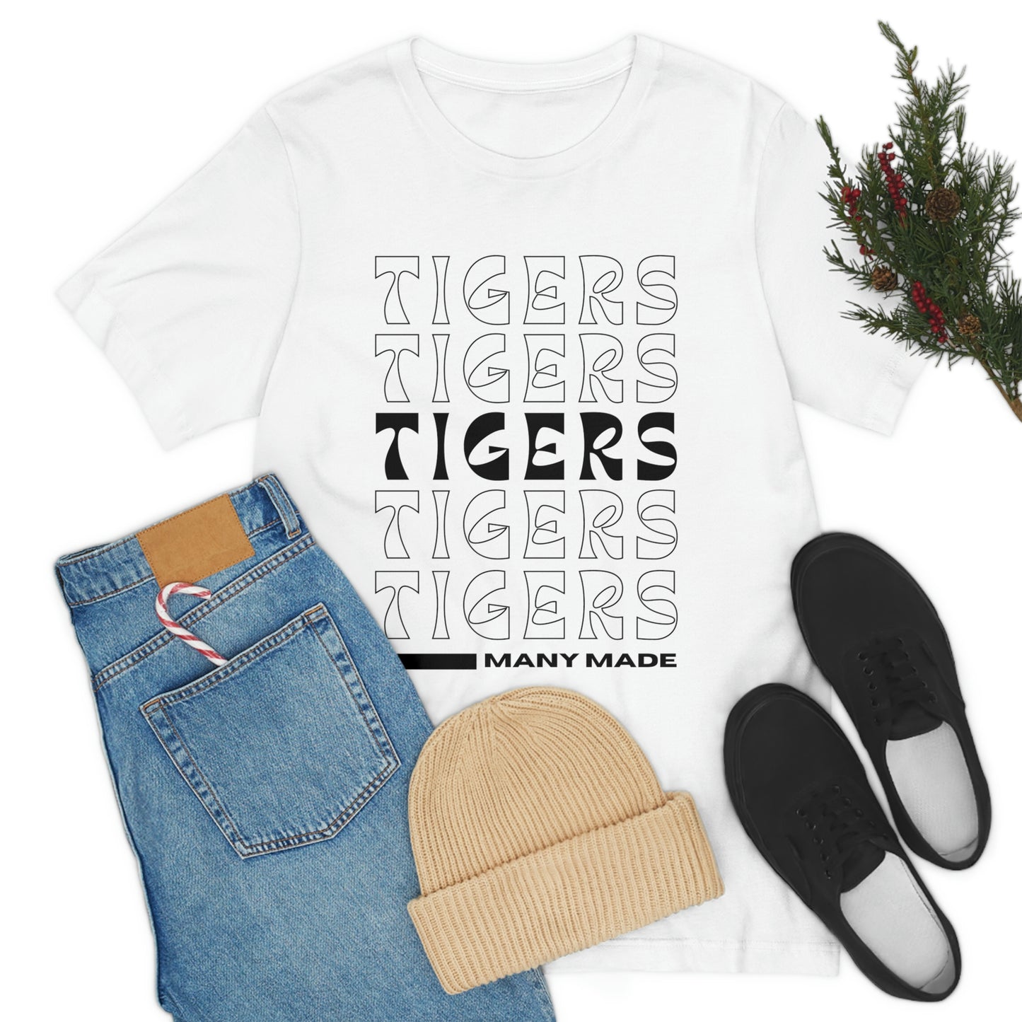 Many High School Tiger Typography Unisex Jersey Short Sleeve Tee ~ MHS Tiger Typography Unisex Jersey Short Sleeve Tee