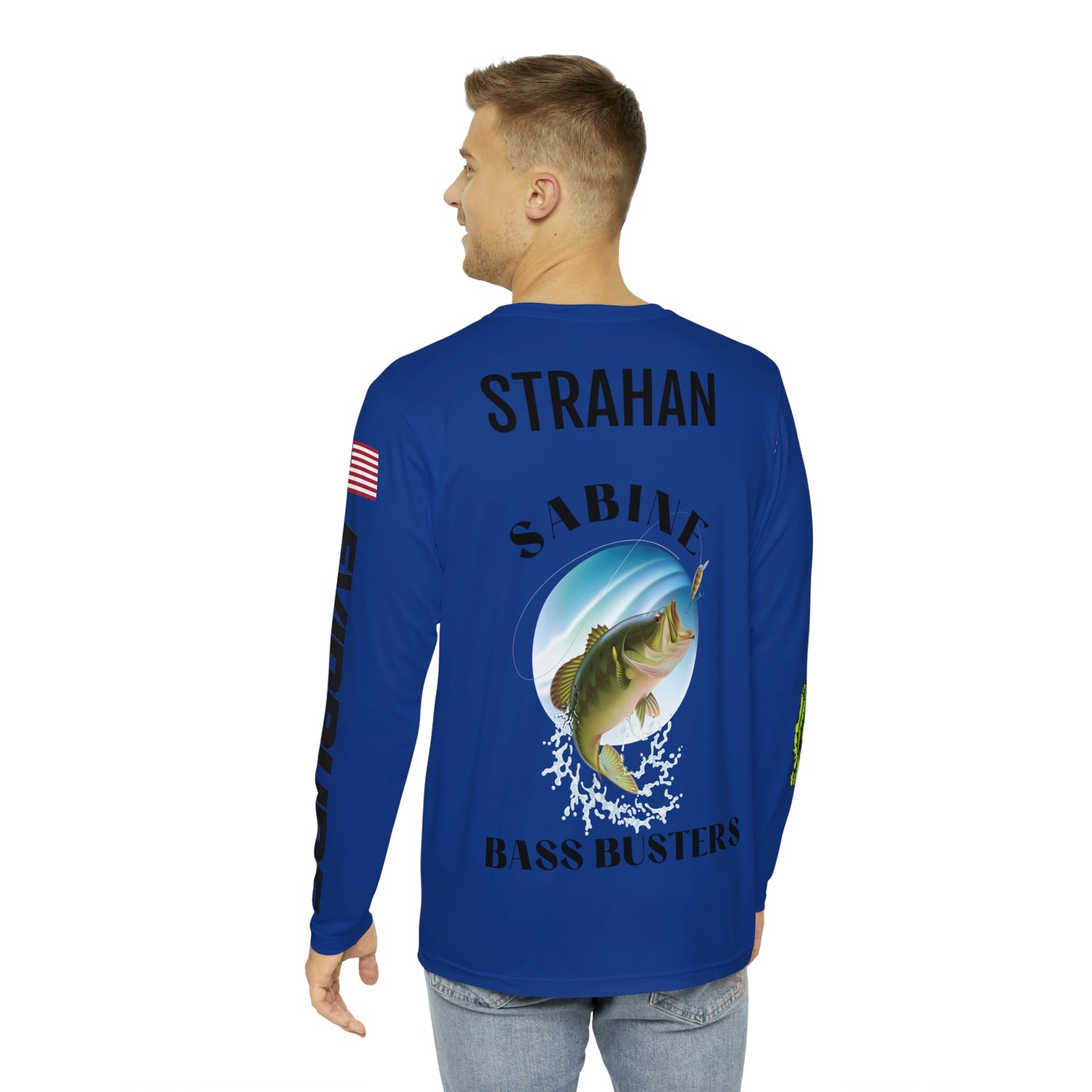 Strahan P Blue Men's Long Sleeve Shirt (AOP)