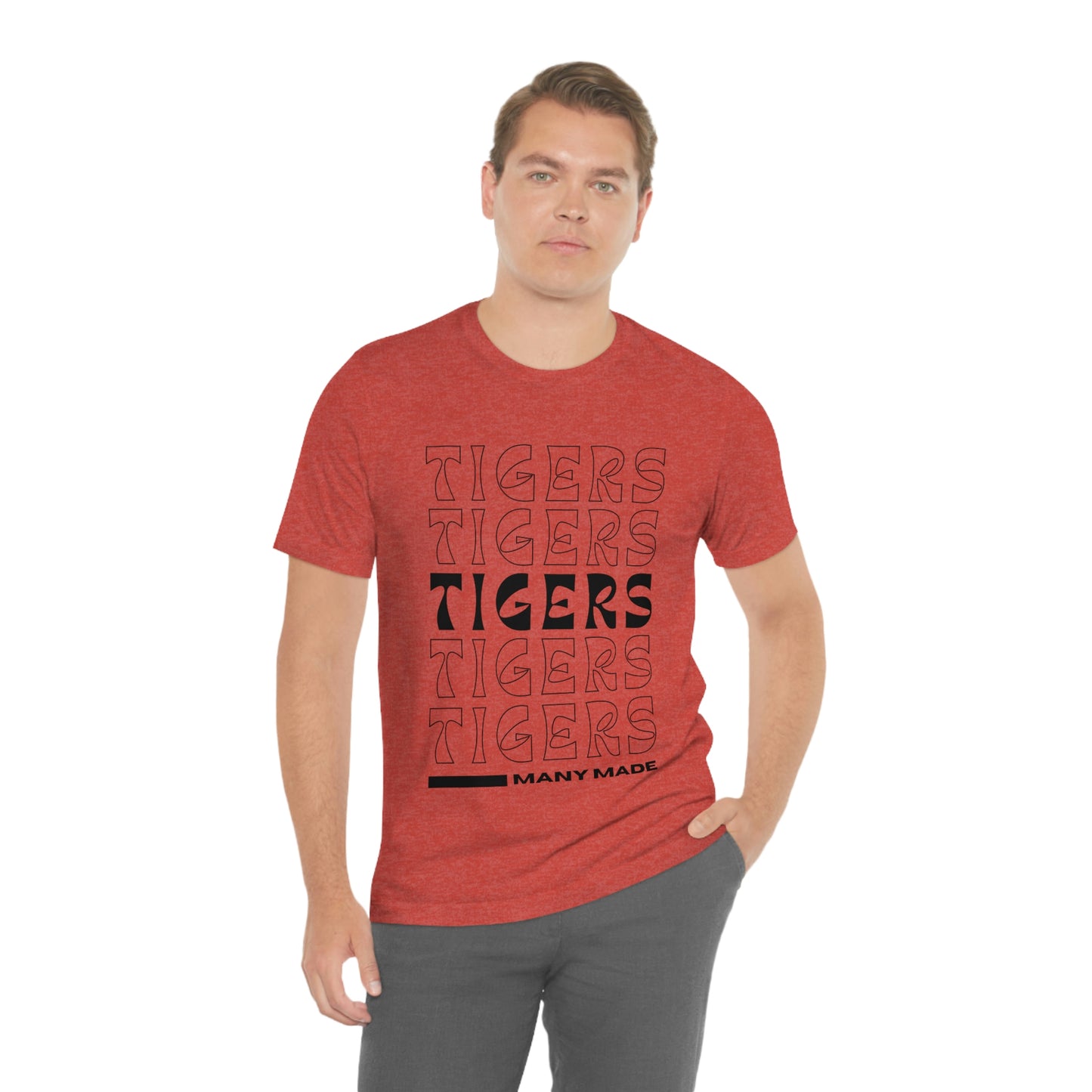 Many High School Tiger Typography Unisex Jersey Short Sleeve Tee ~ MHS Tiger Typography Unisex Jersey Short Sleeve Tee