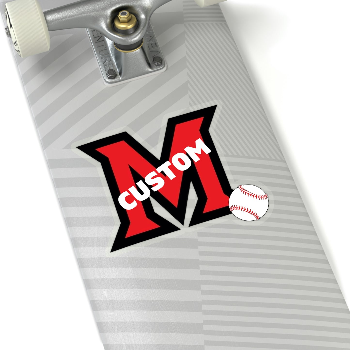 "M" PERSONALIZED sports/player numbers/names ~ Many High School Kiss-Cut Stickers