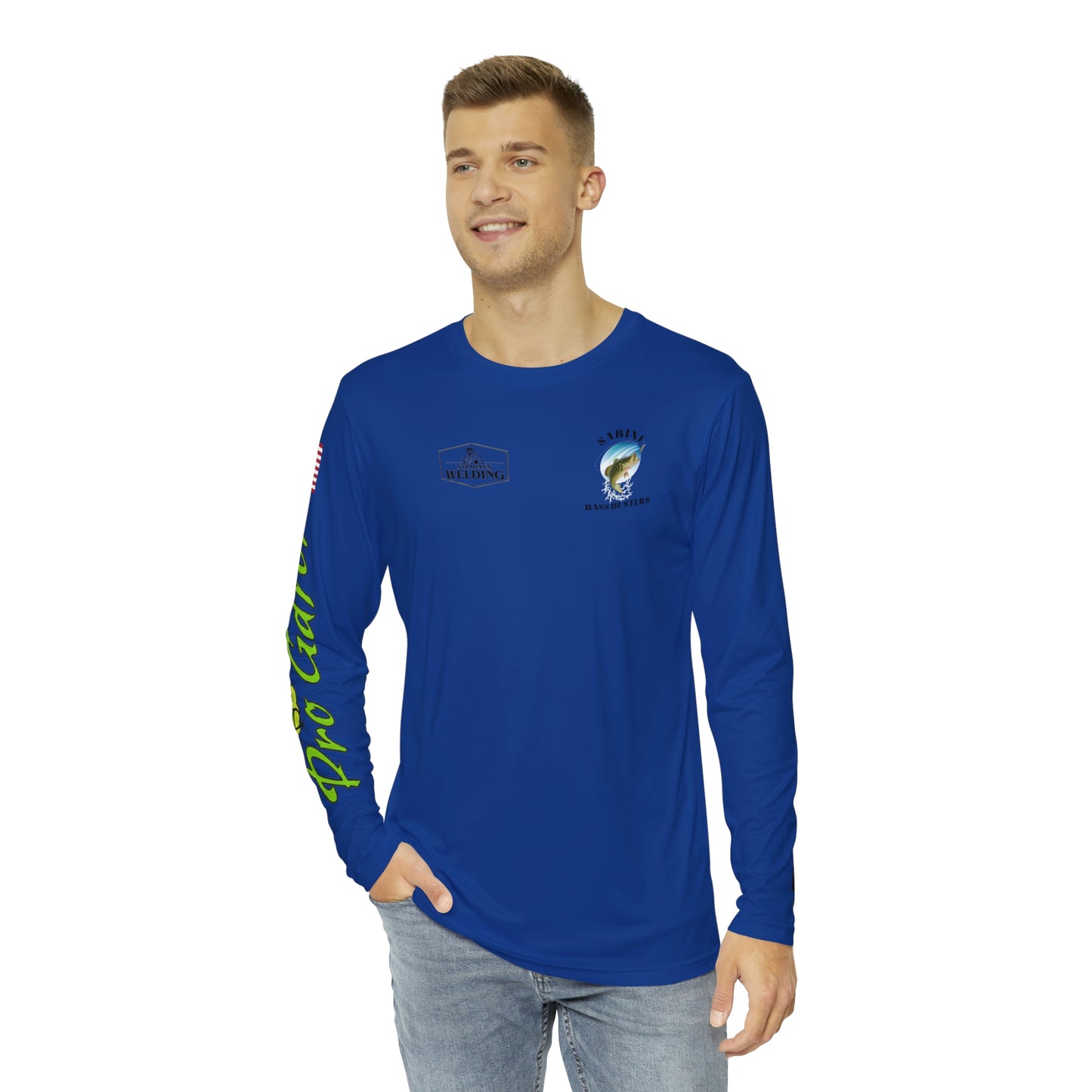 Strahan P Blue Men's Long Sleeve Shirt (AOP)