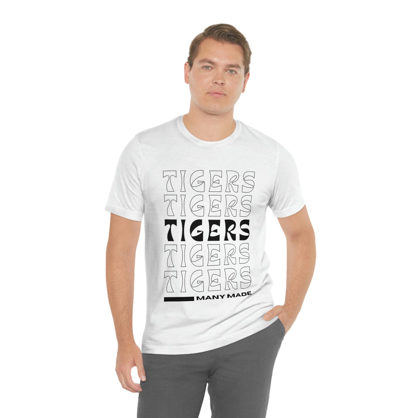 Many High School Tiger Typography Unisex Jersey Short Sleeve Tee ~ MHS Tiger Typography Unisex Jersey Short Sleeve Tee