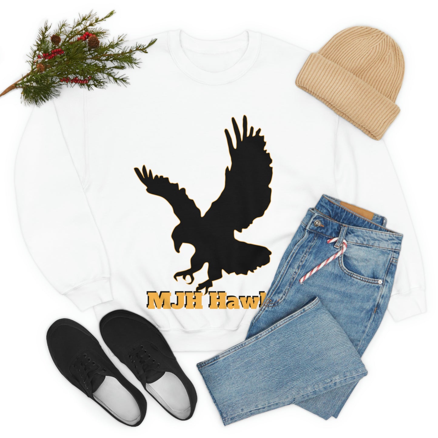 MJH Hawks Unisex Heavy Blend Crewneck Sweatshirt