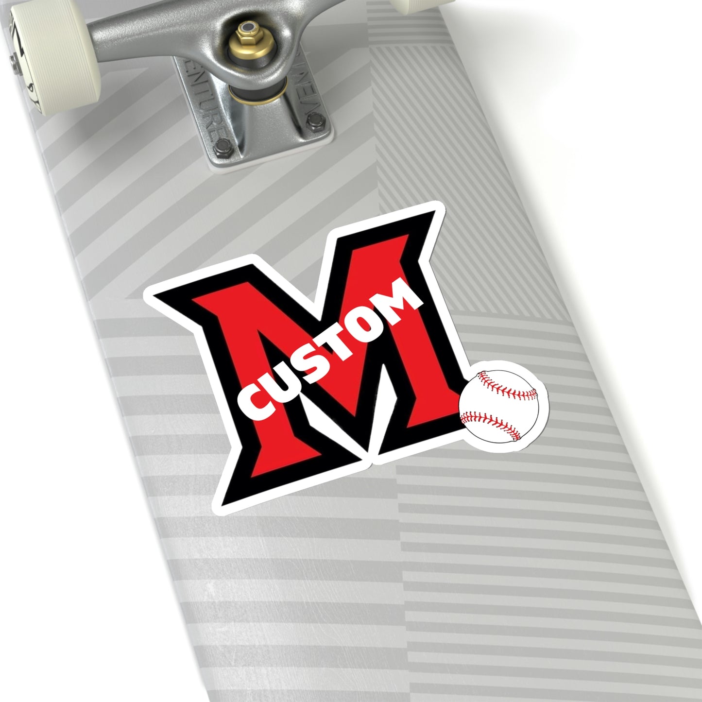 "M" PERSONALIZED sports/player numbers/names ~ Many High School Kiss-Cut Stickers