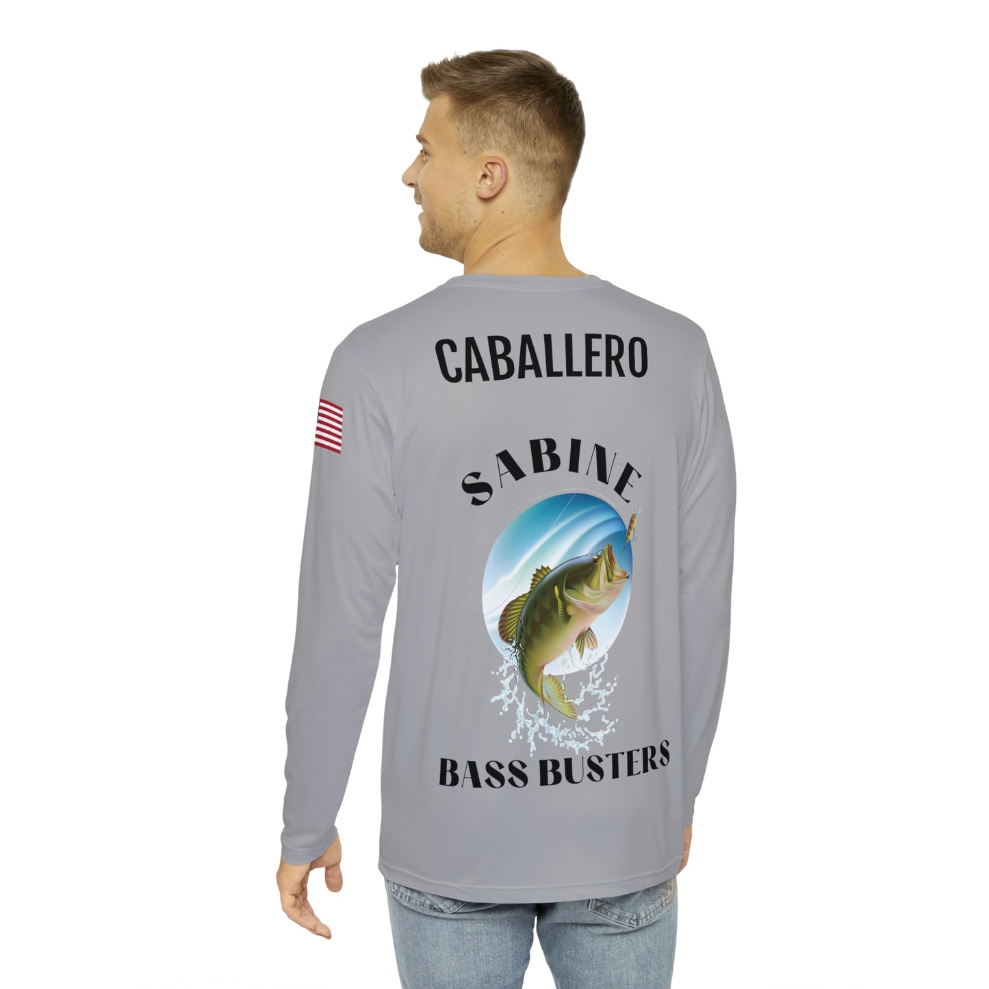 Caballero Blue Men's Long Sleeve Shirt (AOP)