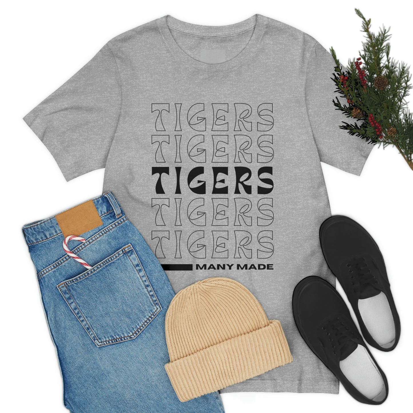 Many High School Tiger Typography Unisex Jersey Short Sleeve Tee ~ MHS Tiger Typography Unisex Jersey Short Sleeve Tee