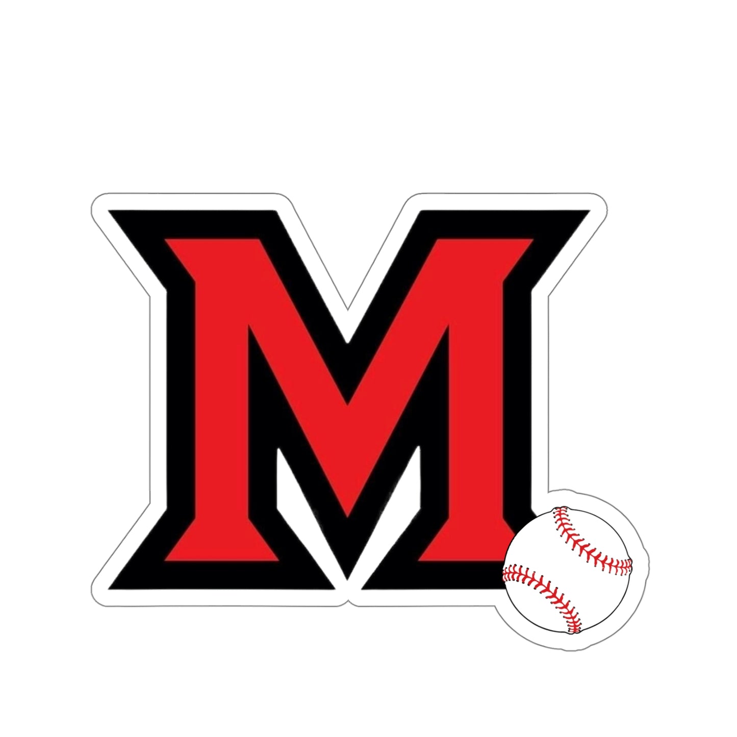 "M" Baseball ~ Many High School Kiss-Cut Stickers