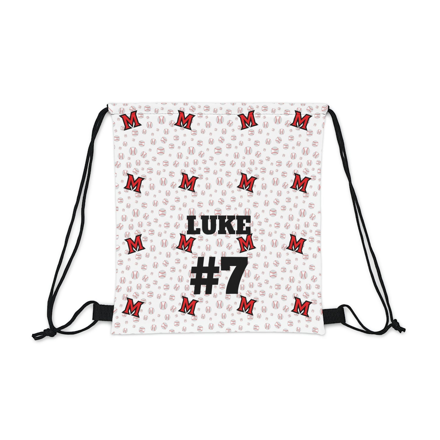 Many High School Baseball PERSONALIZED Drawstring Bag ~ MHS Baseball Drawstring Bag ~ Personalized Bag