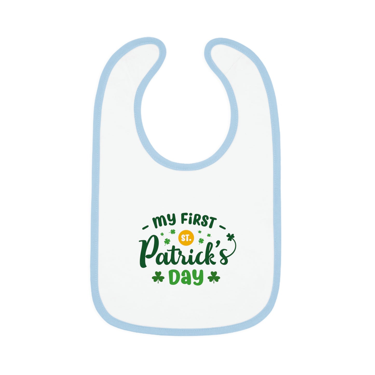 St. Patrick's Day Baby Contrast Trim Jersey Bib