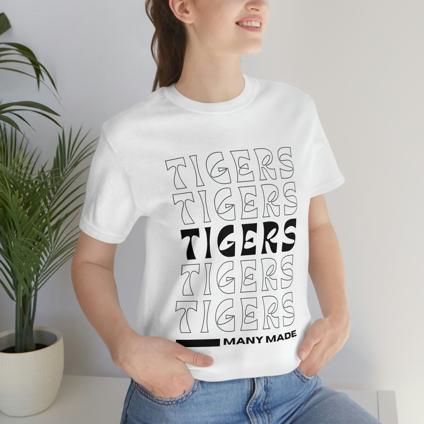 Many High School Tiger Typography Unisex Jersey Short Sleeve Tee ~ MHS Tiger Typography Unisex Jersey Short Sleeve Tee