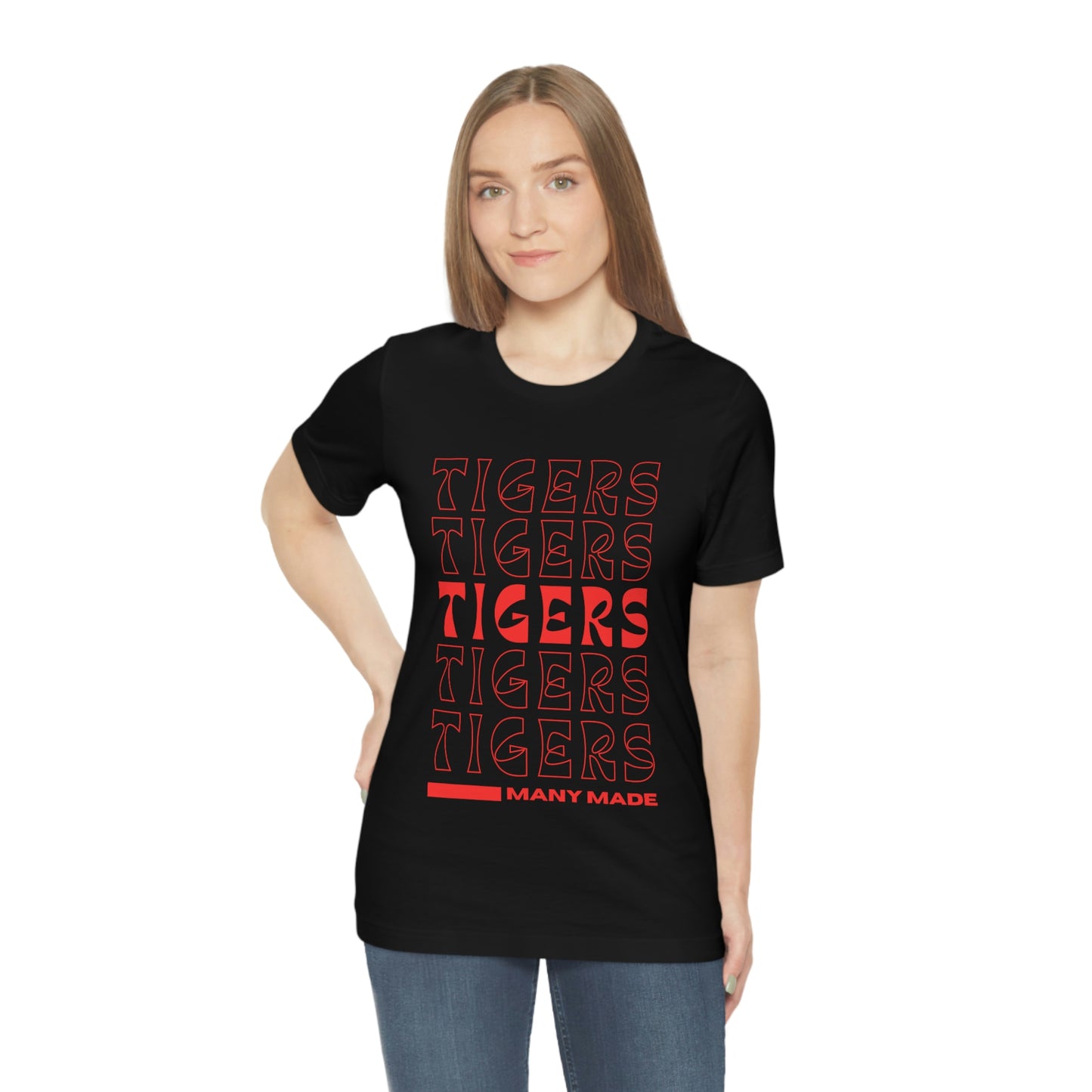 Many High School Tiger Typography Unisex Jersey Short Sleeve Tee ~ MHS Tiger Typography Unisex Jersey Short Sleeve Tee