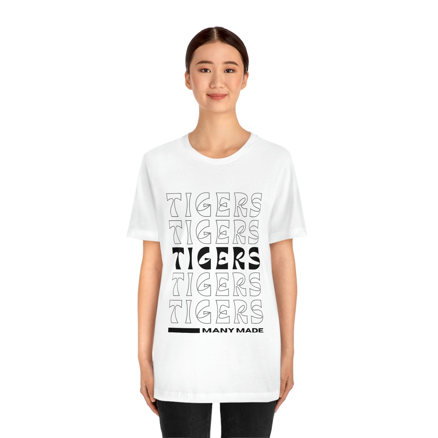 Many High School Tiger Typography Unisex Jersey Short Sleeve Tee ~ MHS Tiger Typography Unisex Jersey Short Sleeve Tee