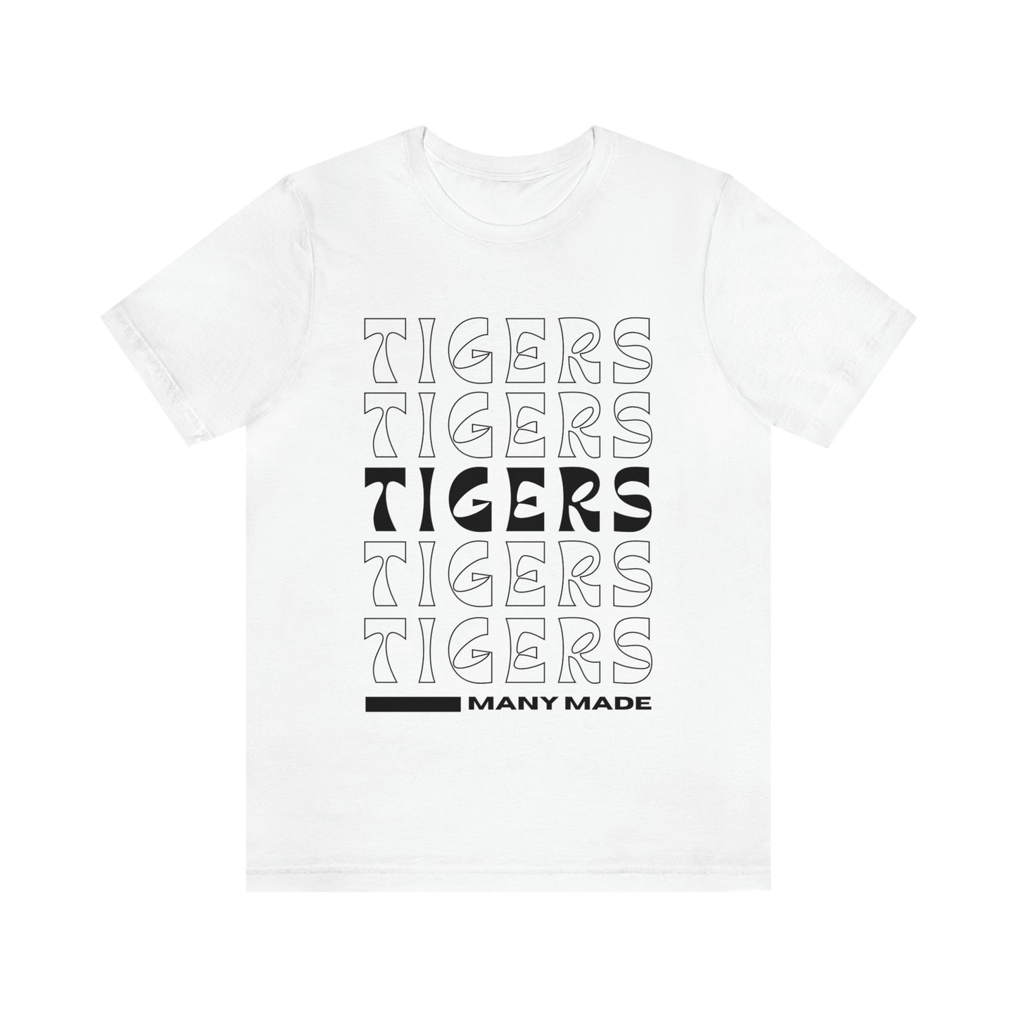 Many High School Tiger Typography Unisex Jersey Short Sleeve Tee ~ MHS Tiger Typography Unisex Jersey Short Sleeve Tee