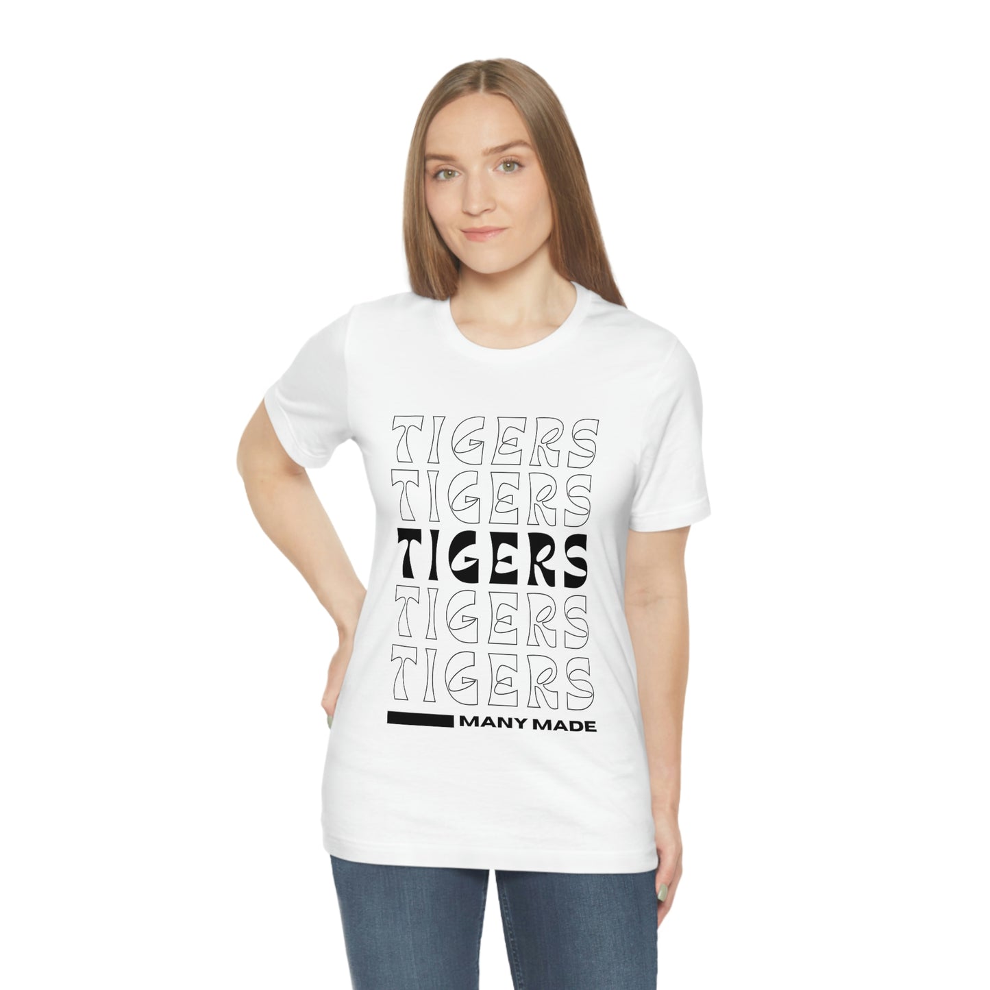 Many High School Tiger Typography Unisex Jersey Short Sleeve Tee ~ MHS Tiger Typography Unisex Jersey Short Sleeve Tee