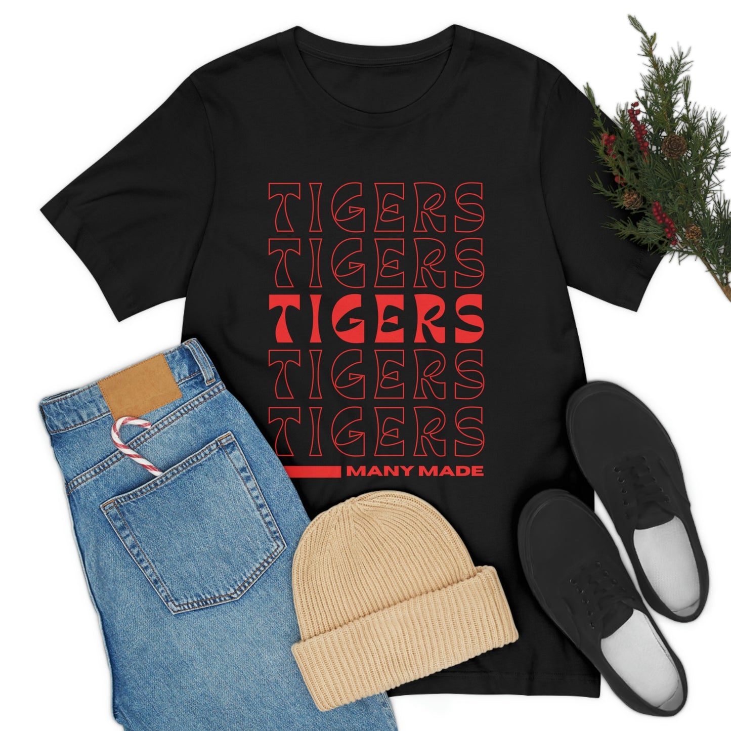 Many High School Tiger Typography Unisex Jersey Short Sleeve Tee ~ MHS Tiger Typography Unisex Jersey Short Sleeve Tee