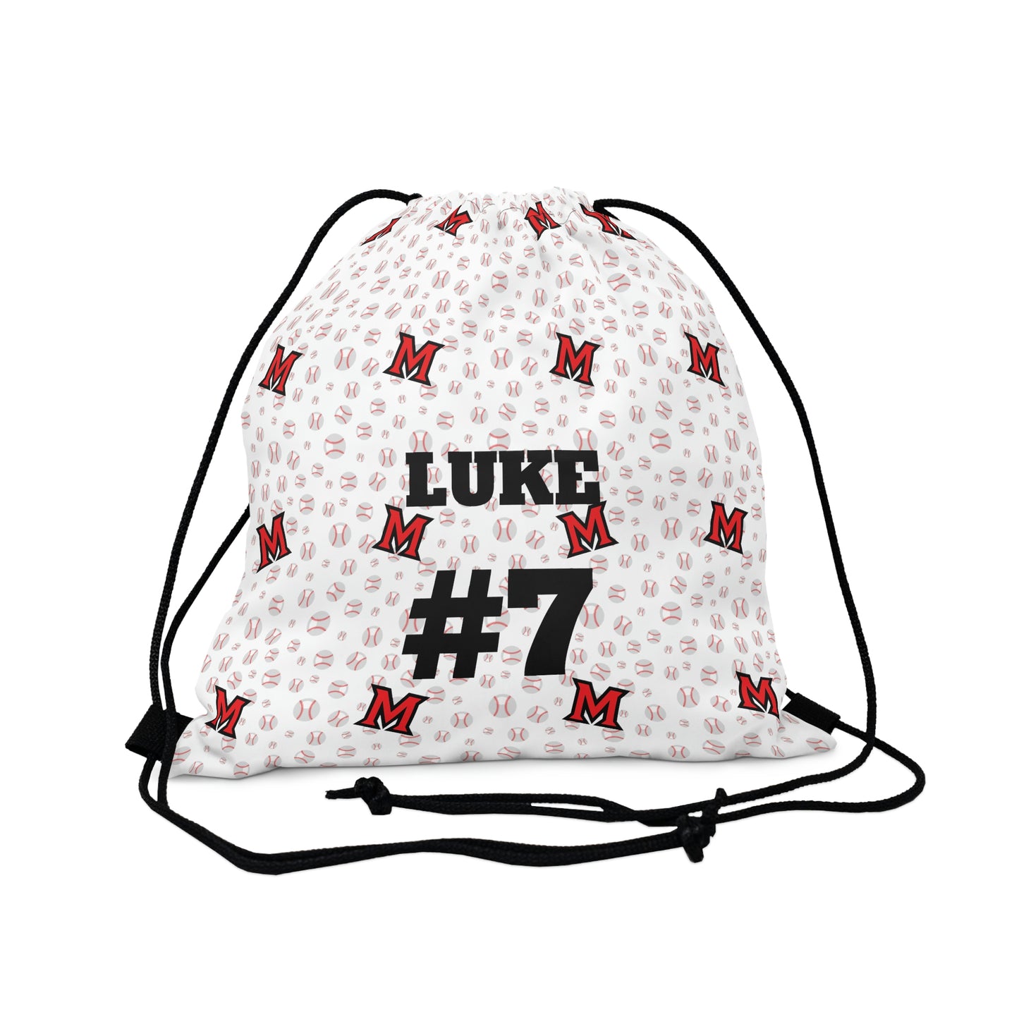 Many High School Baseball PERSONALIZED Drawstring Bag ~ MHS Baseball Drawstring Bag ~ Personalized Bag