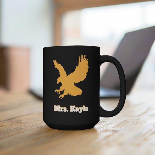 MJH Hawk Black Mug 15oz Personalized