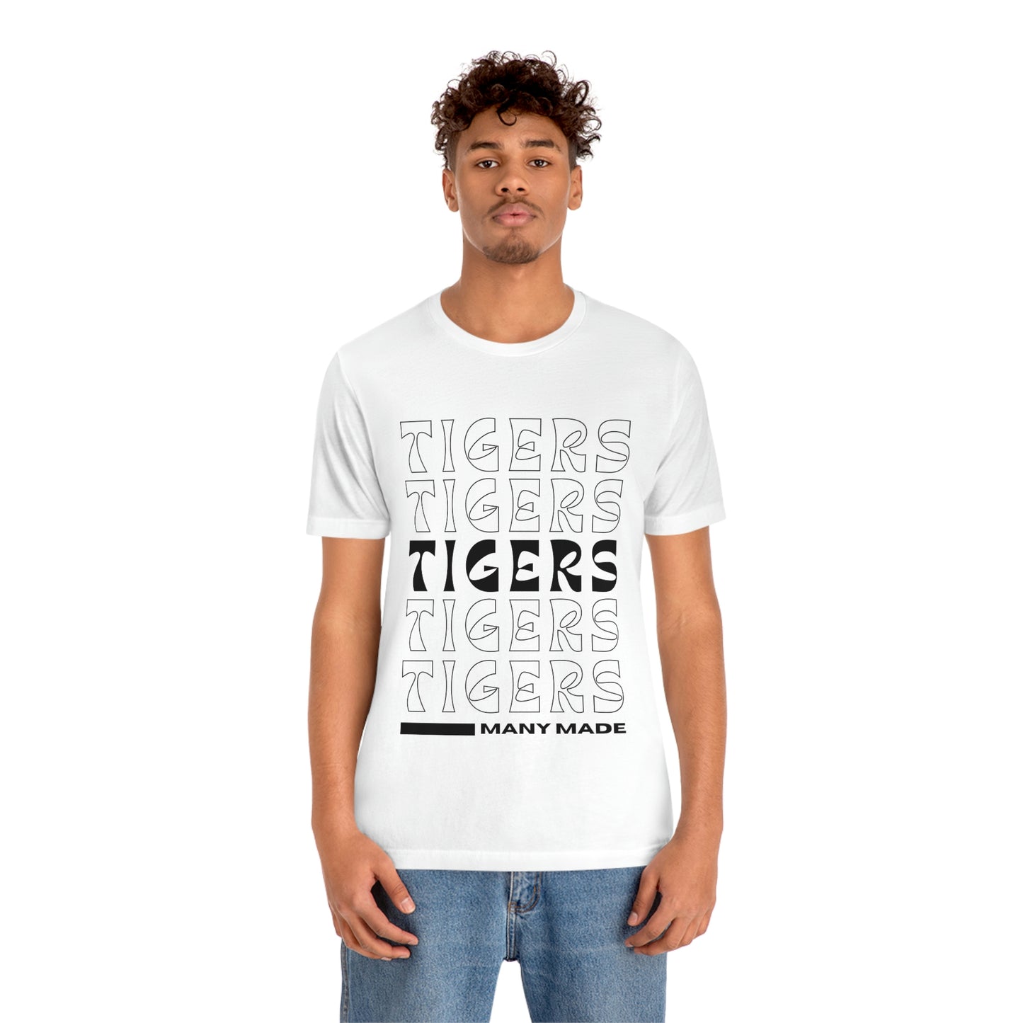 Many High School Tiger Typography Unisex Jersey Short Sleeve Tee ~ MHS Tiger Typography Unisex Jersey Short Sleeve Tee