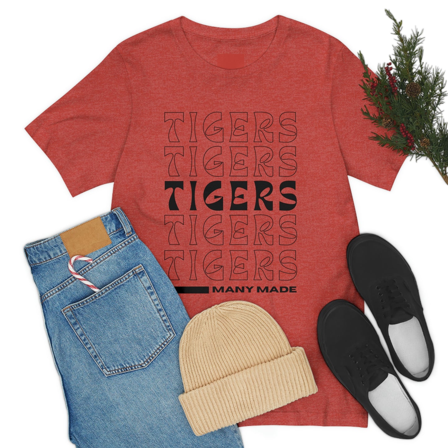 Many High School Tiger Typography Unisex Jersey Short Sleeve Tee ~ MHS Tiger Typography Unisex Jersey Short Sleeve Tee