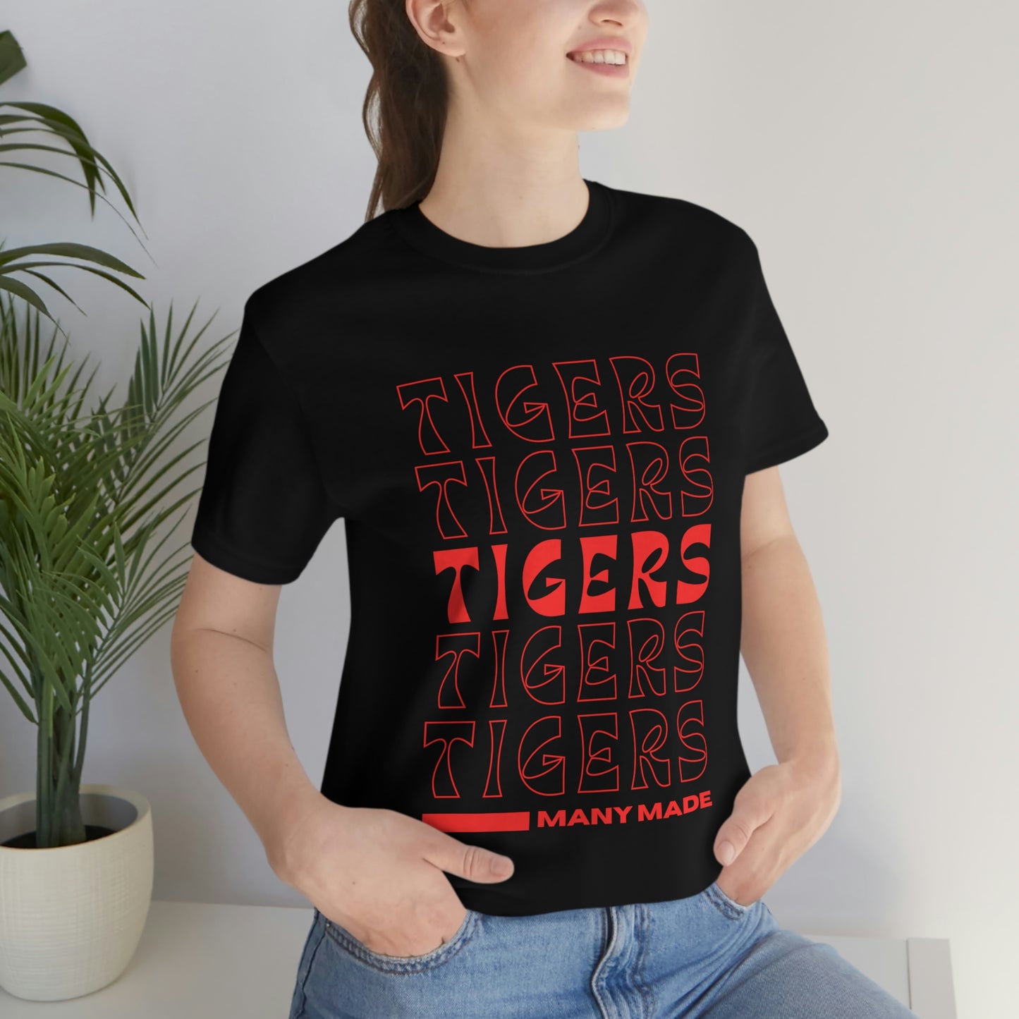 Many High School Tiger Typography Unisex Jersey Short Sleeve Tee ~ MHS Tiger Typography Unisex Jersey Short Sleeve Tee