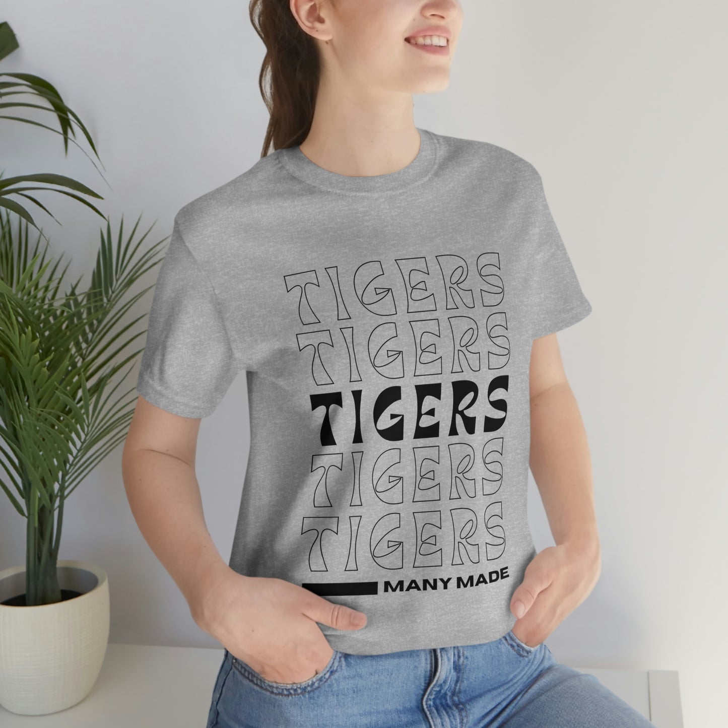 Many High School Tiger Typography Unisex Jersey Short Sleeve Tee ~ MHS Tiger Typography Unisex Jersey Short Sleeve Tee