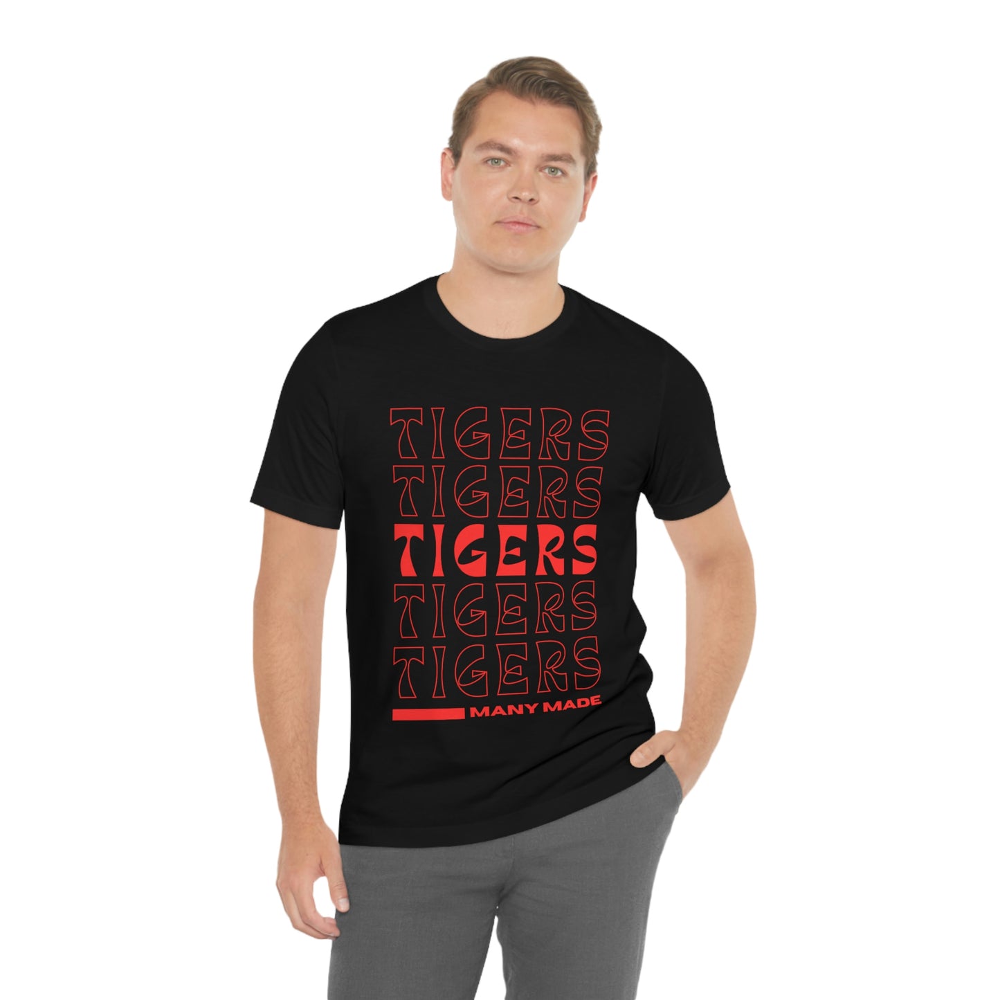 Many High School Tiger Typography Unisex Jersey Short Sleeve Tee ~ MHS Tiger Typography Unisex Jersey Short Sleeve Tee