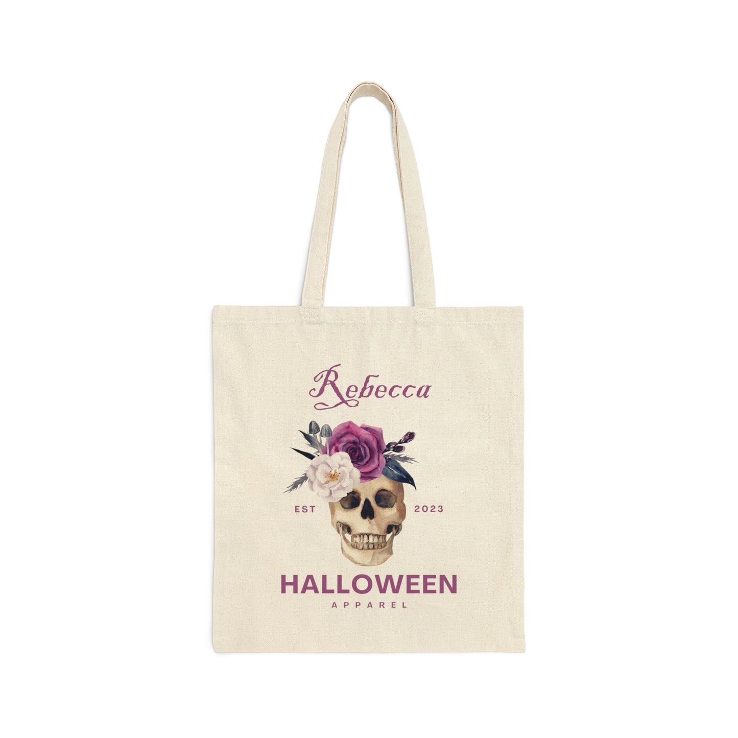 Customizable Halloween Cotton Canvas Tote Bag