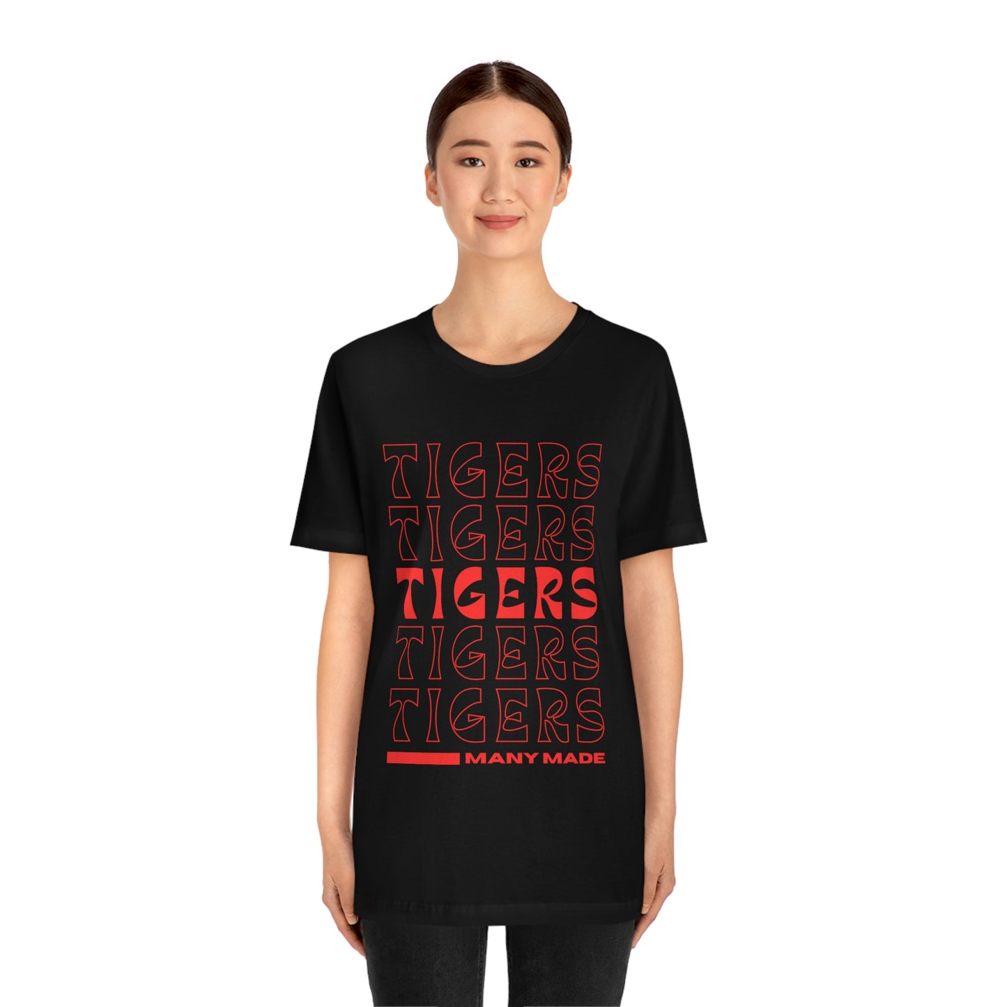 Many High School Tiger Typography Unisex Jersey Short Sleeve Tee ~ MHS Tiger Typography Unisex Jersey Short Sleeve Tee