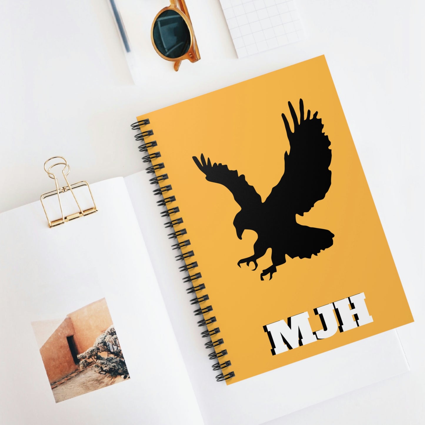 Hawk Spiral Notebook - Ruled Line with MJH