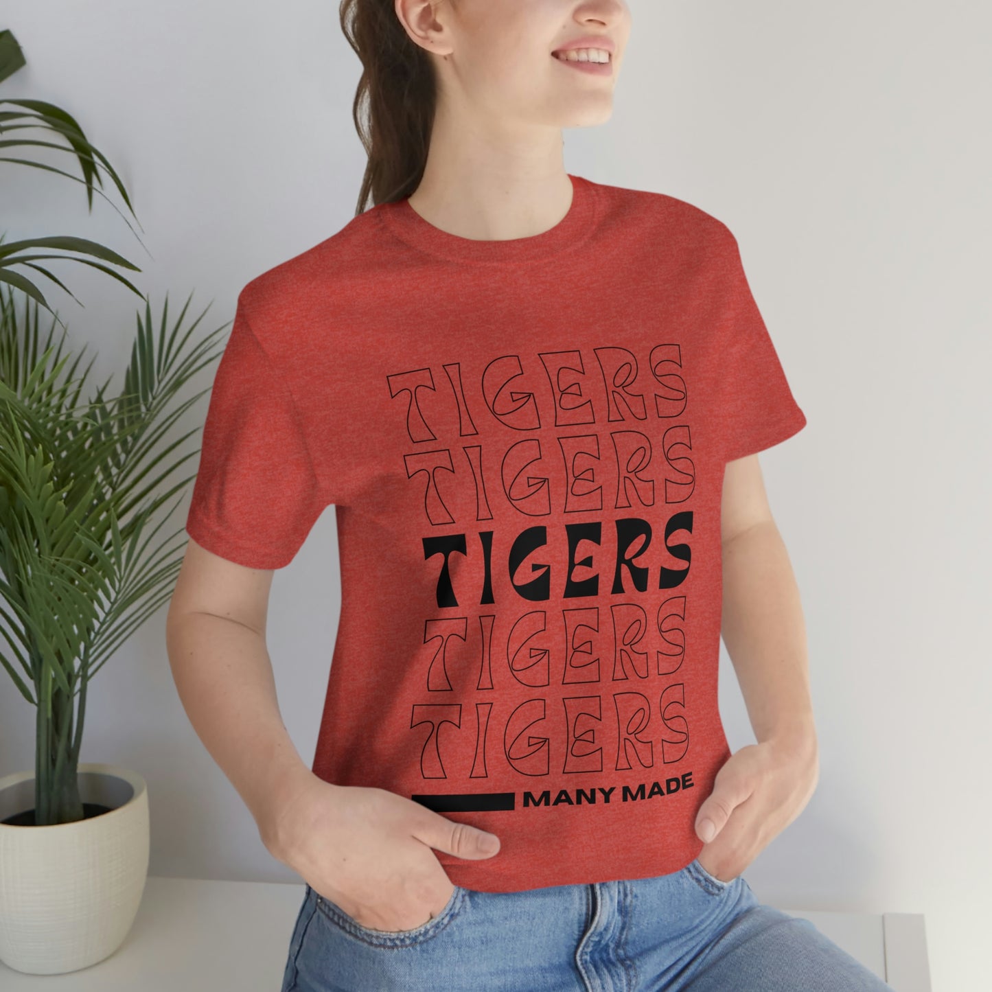 Many High School Tiger Typography Unisex Jersey Short Sleeve Tee ~ MHS Tiger Typography Unisex Jersey Short Sleeve Tee