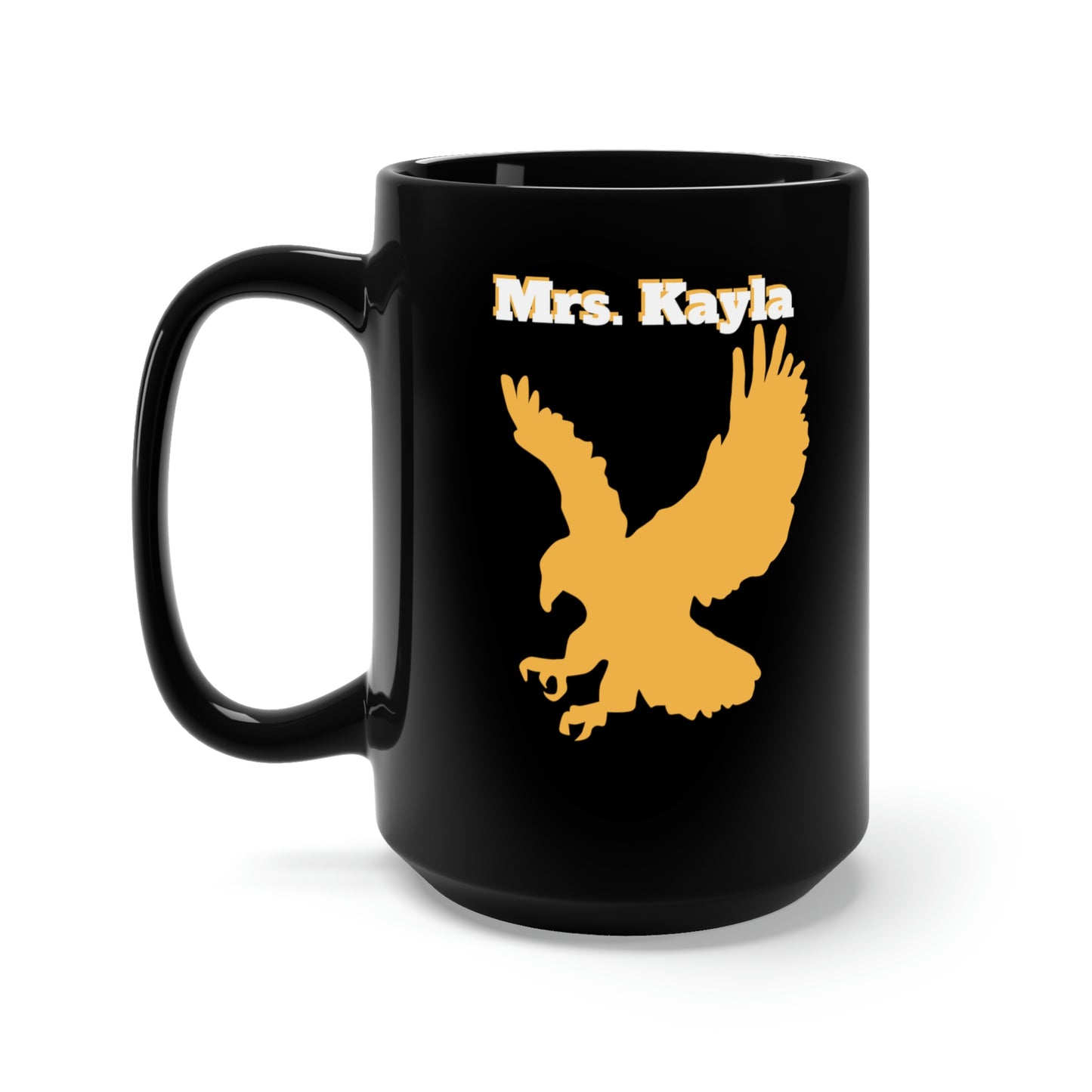 MJH Hawk Black Mug 15oz Personalized