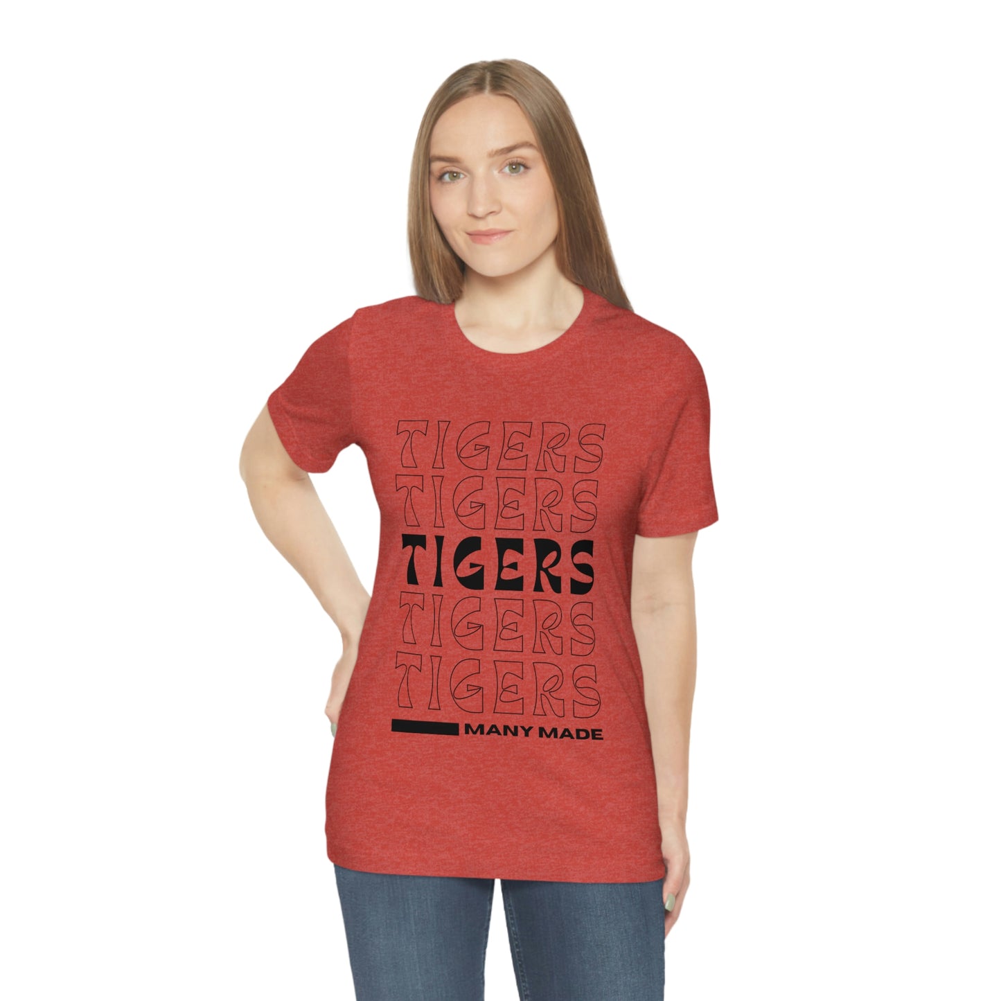 Many High School Tiger Typography Unisex Jersey Short Sleeve Tee ~ MHS Tiger Typography Unisex Jersey Short Sleeve Tee