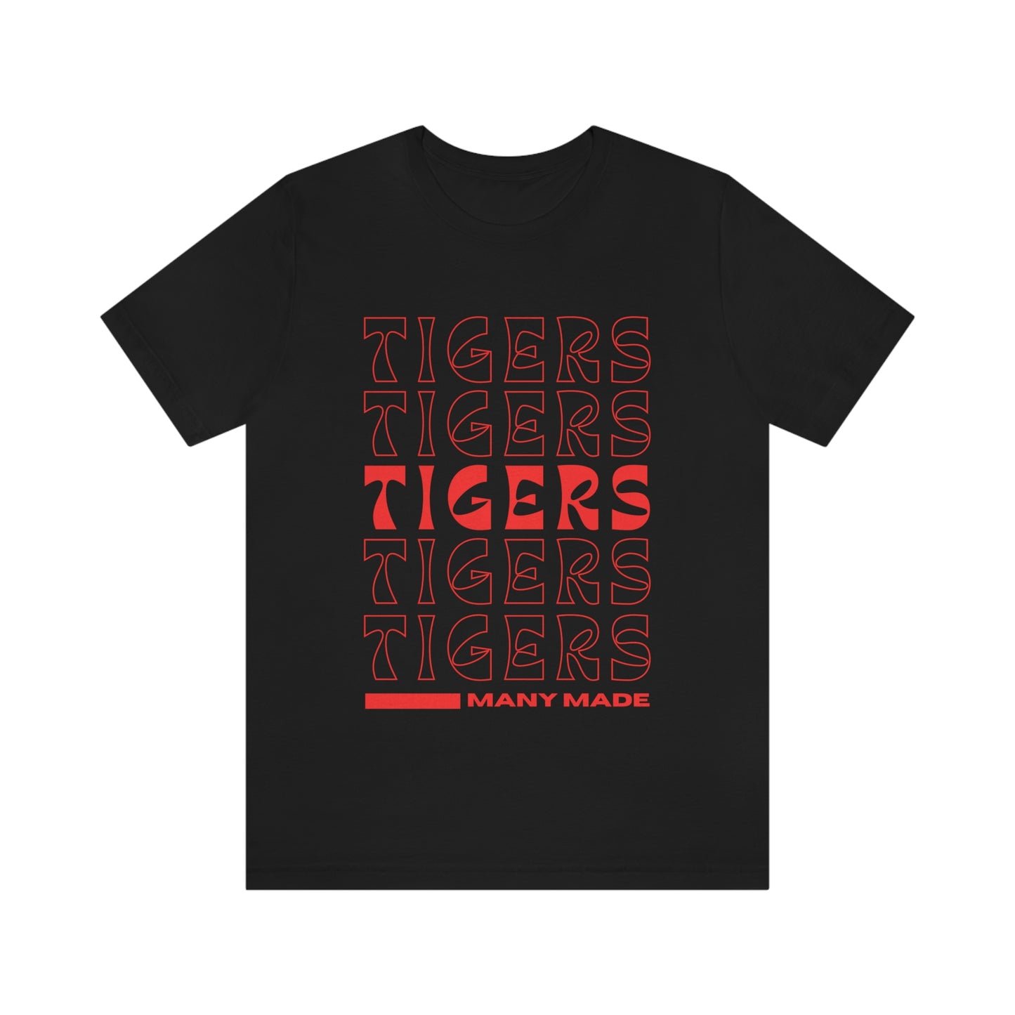 Many High School Tiger Typography Unisex Jersey Short Sleeve Tee ~ MHS Tiger Typography Unisex Jersey Short Sleeve Tee