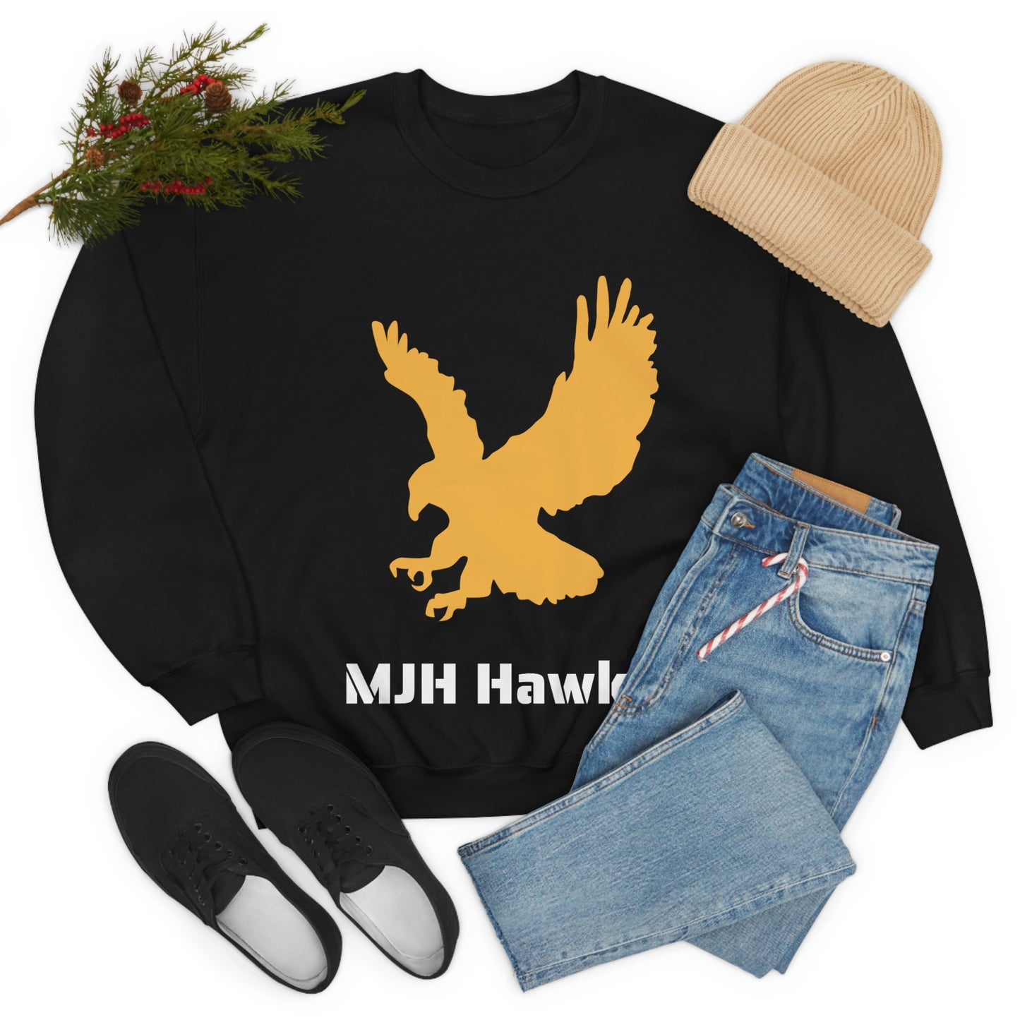 MJH Hawks Unisex Heavy Blend Crewneck Sweatshirt