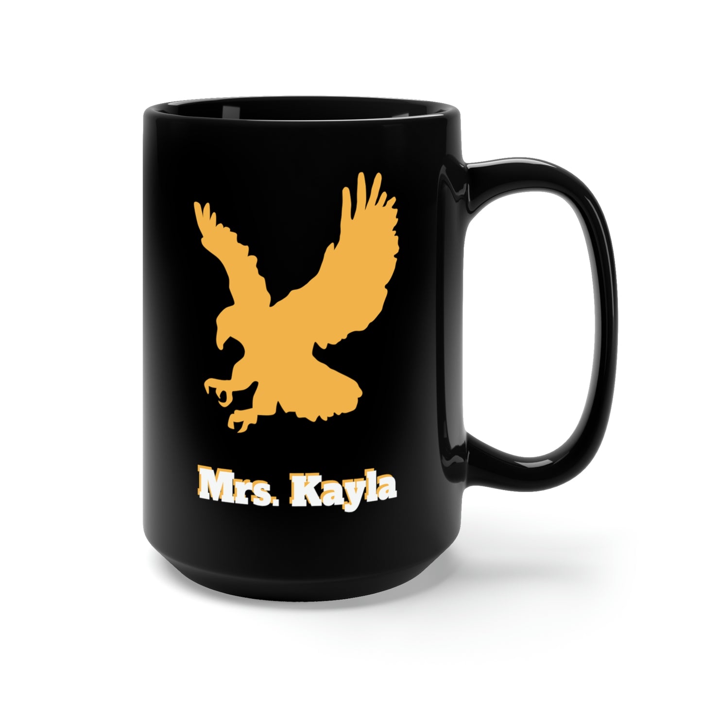 MJH Hawk Black Mug 15oz Personalized