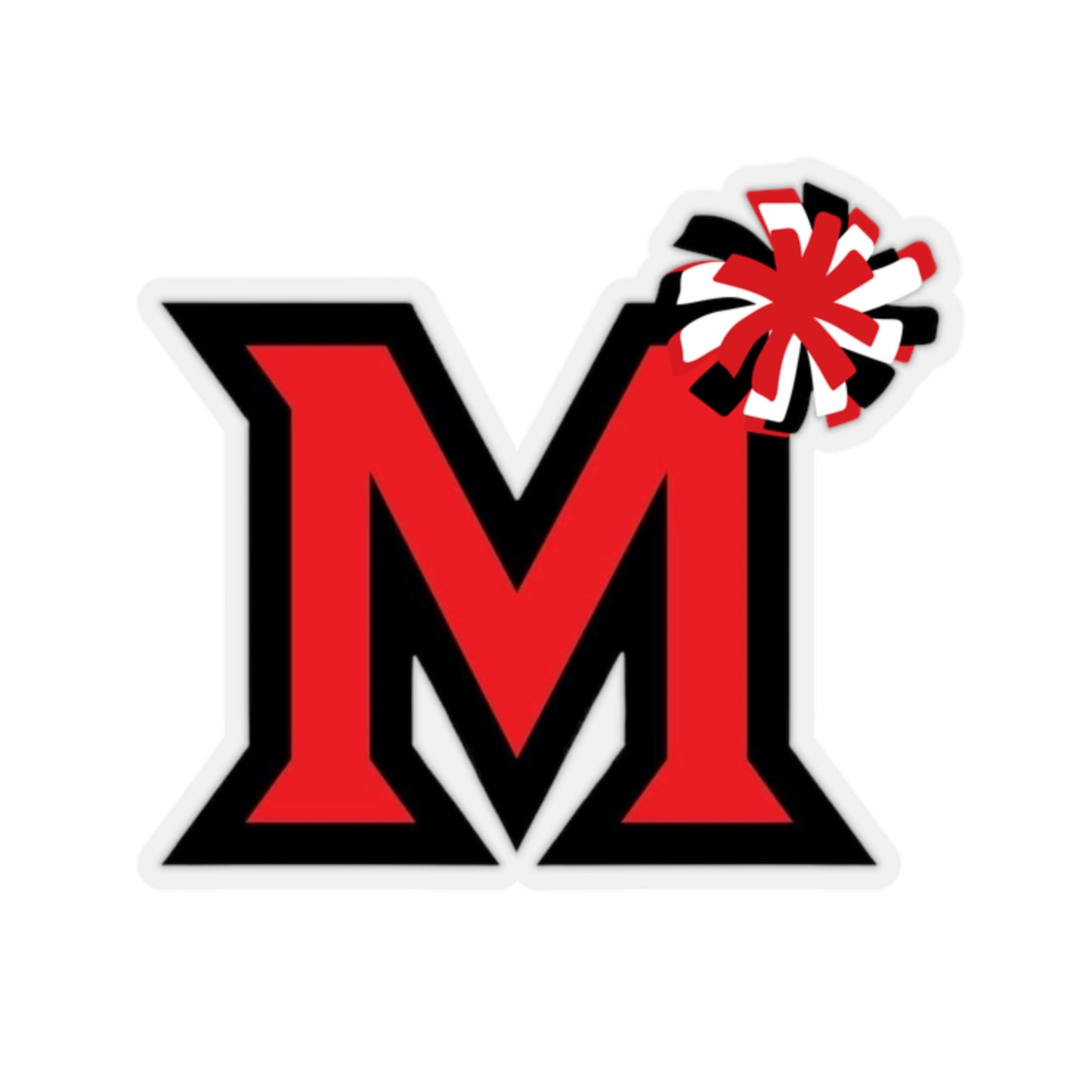 "M" Cheer ~ Many High School Kiss-Cut Stickers