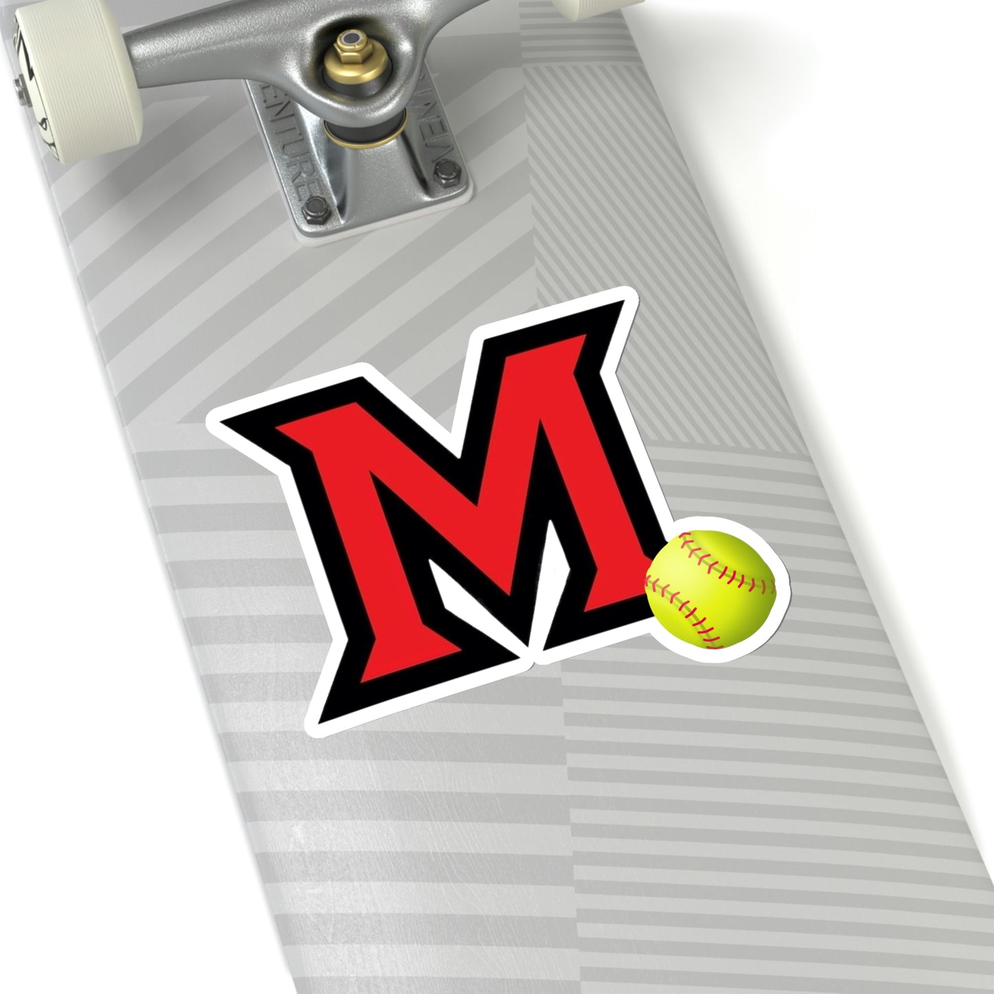 "M" Softball ~ Many High School Kiss-Cut Stickers