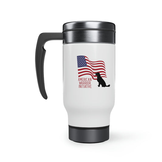 AWI Stainless Steel Travel Mug with Handle, 14oz