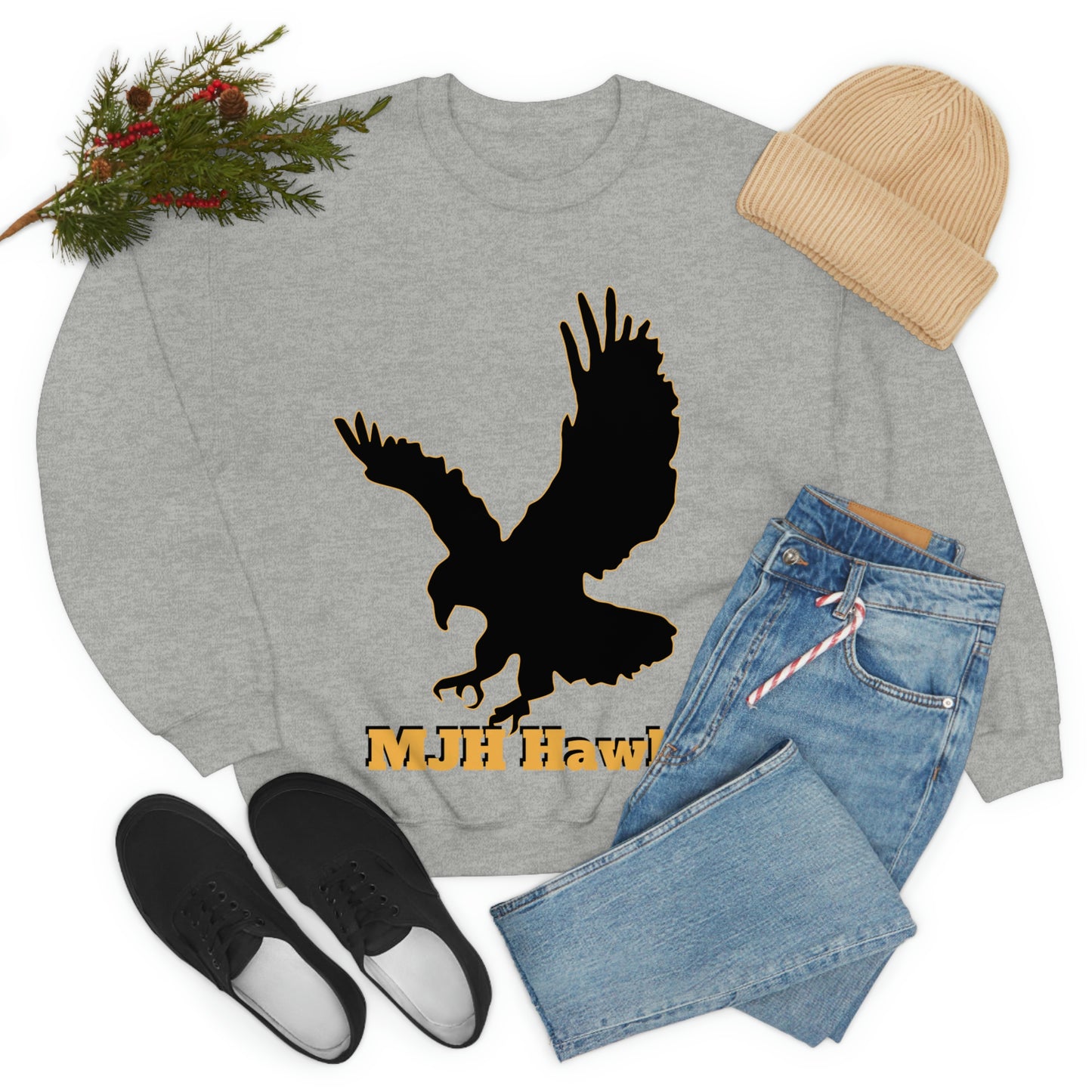 MJH Hawks Unisex Heavy Blend Crewneck Sweatshirt