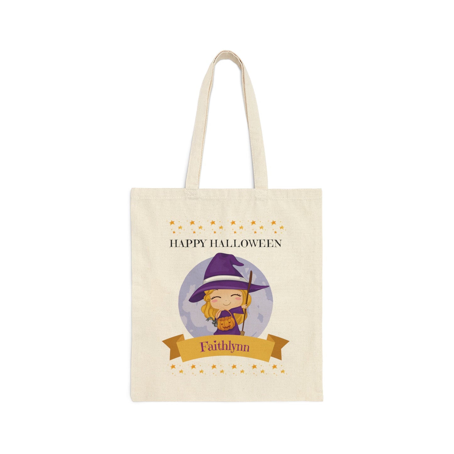 Customizable Halloween Cotton Canvas Tote Bag