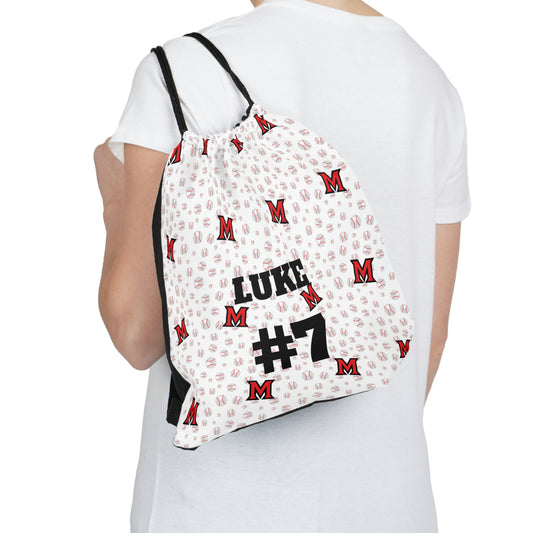 Many High School Baseball PERSONALIZED Drawstring Bag ~ MHS Baseball Drawstring Bag ~ Personalized Bag