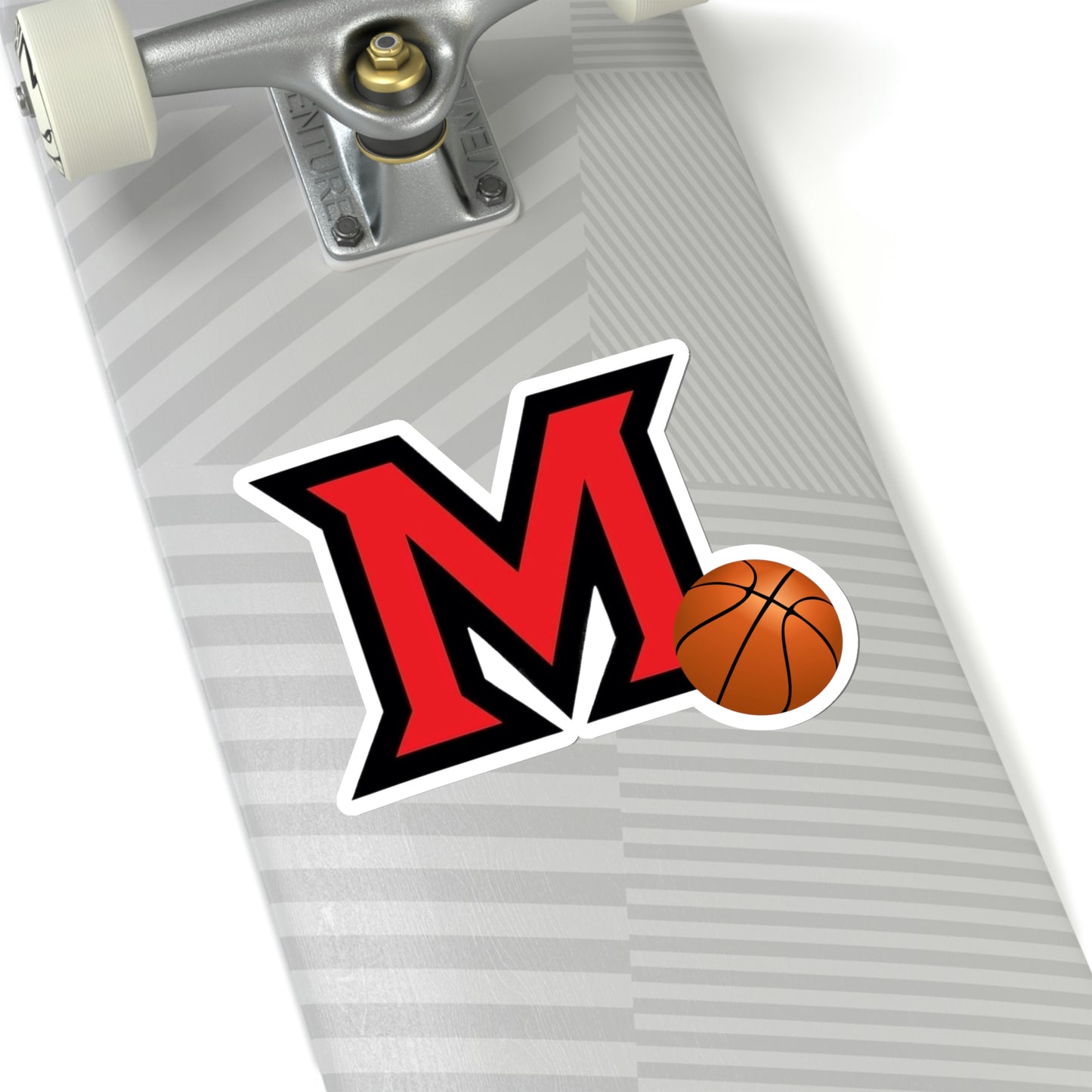 "M" Basketball ~ Many High School Kiss-Cut Stickers