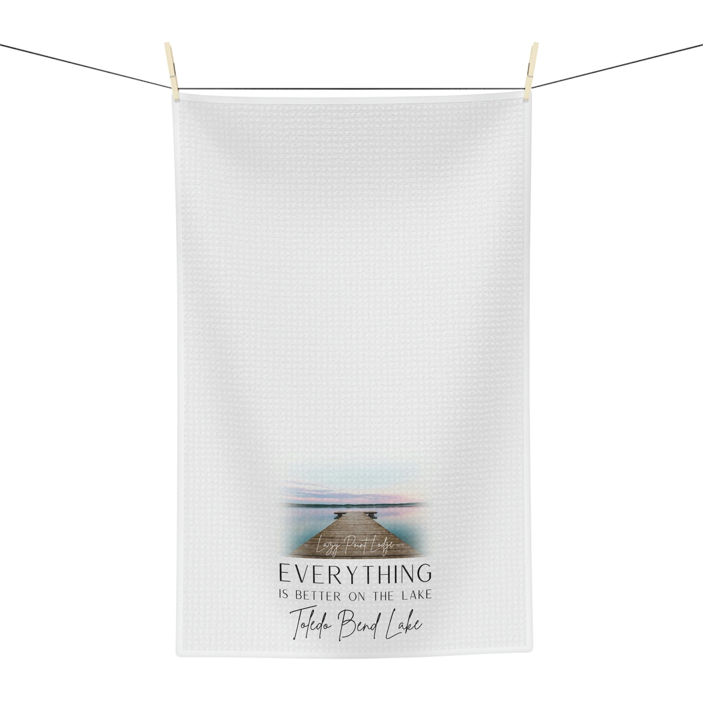 CUSTOM Toledo Bend Pier Soft Tea Towel ~ Toledo Bend Tea Towel