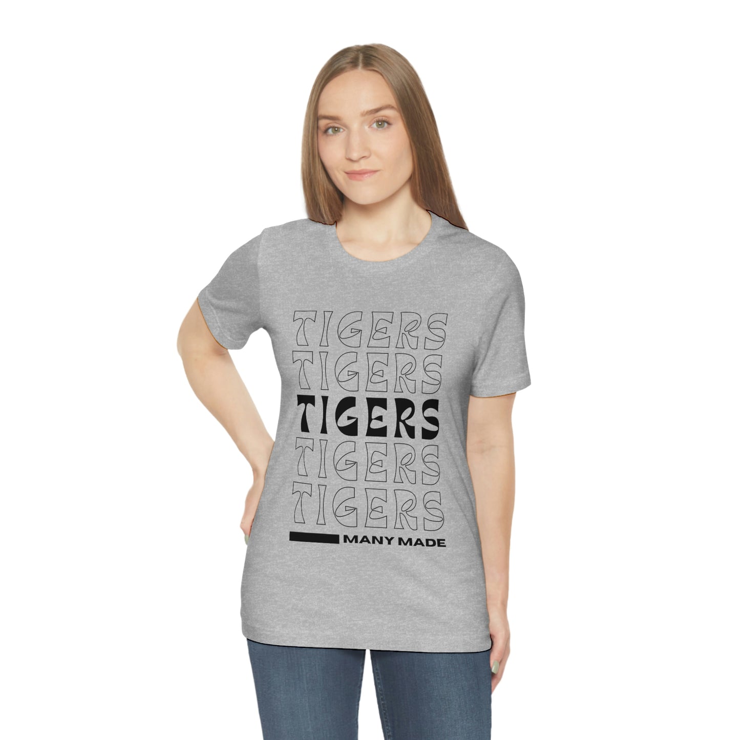 Many High School Tiger Typography Unisex Jersey Short Sleeve Tee ~ MHS Tiger Typography Unisex Jersey Short Sleeve Tee