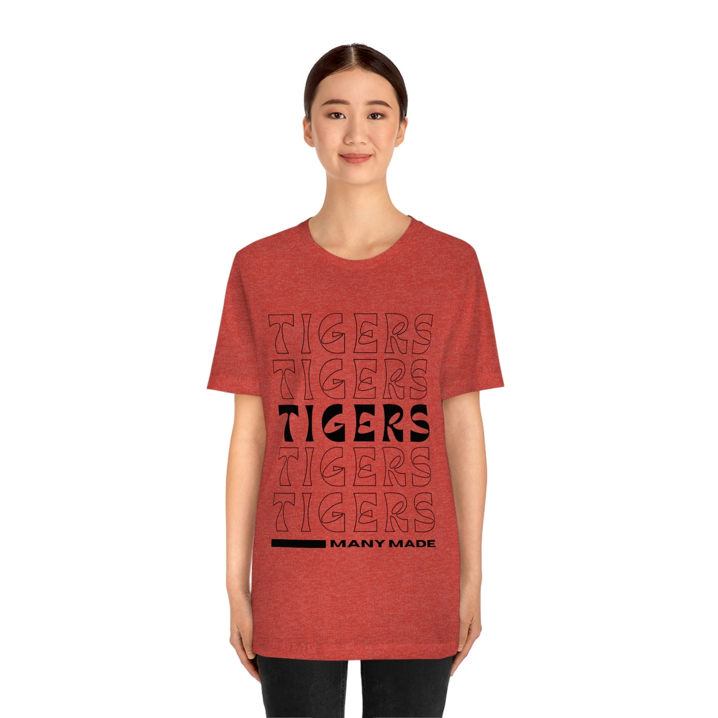 Many High School Tiger Typography Unisex Jersey Short Sleeve Tee ~ MHS Tiger Typography Unisex Jersey Short Sleeve Tee