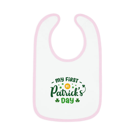 St. Patrick's Day Baby Contrast Trim Jersey Bib