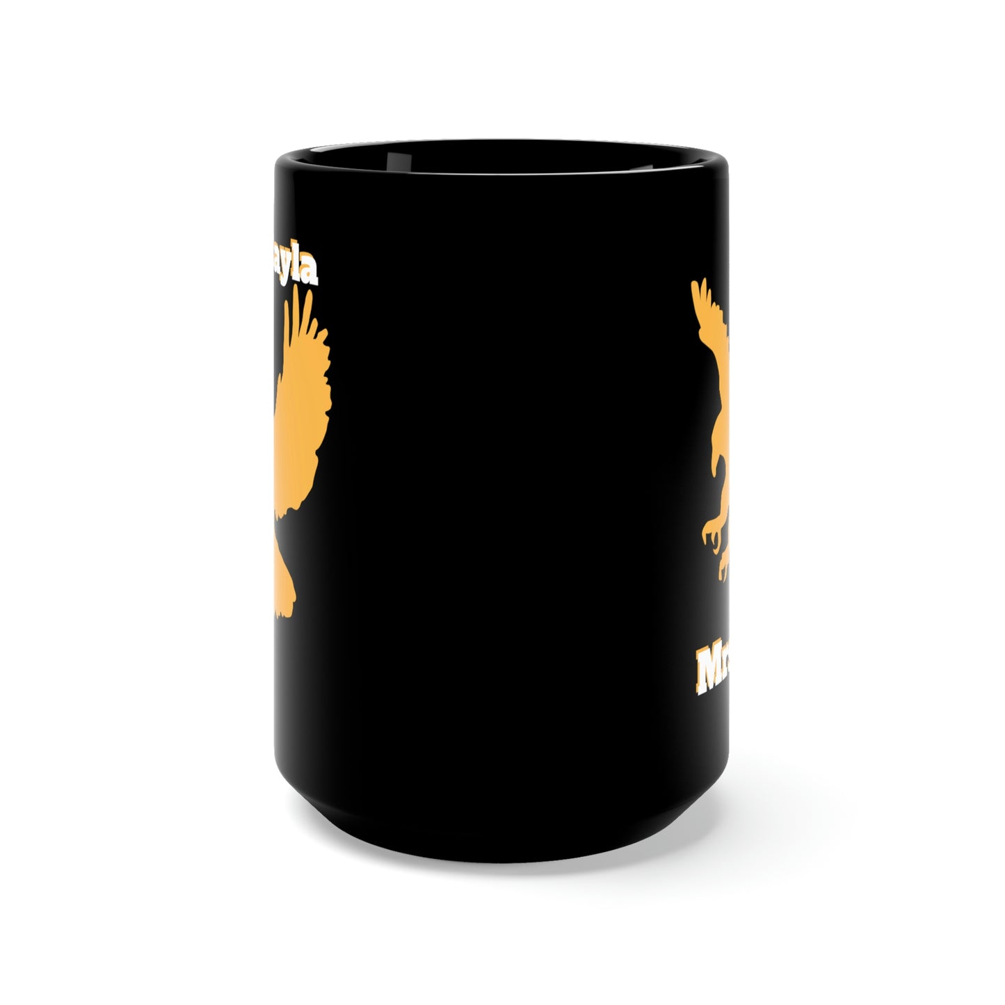 MJH Hawk Black Mug 15oz Personalized