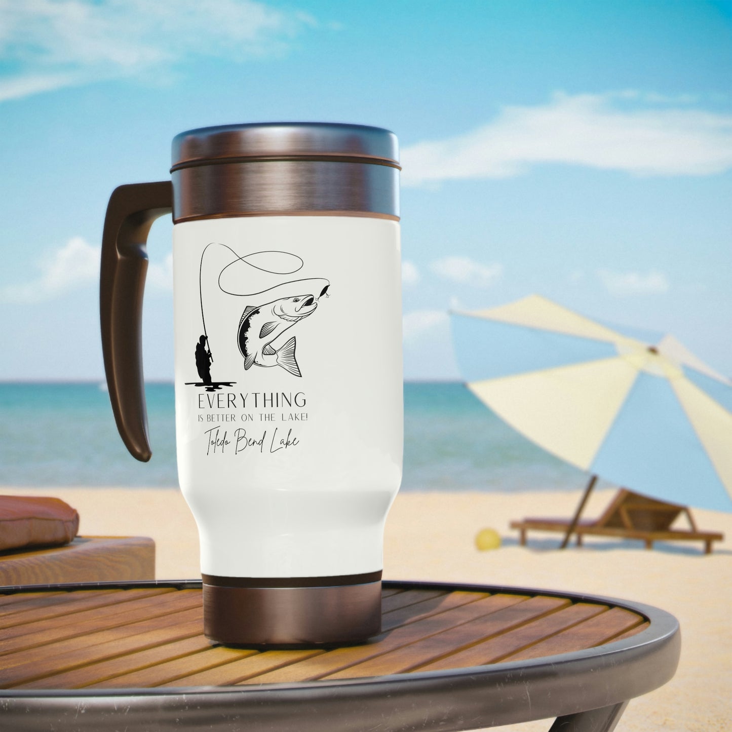 Toledo Bend Stainless Steel Travel Mug with Handle, 14oz