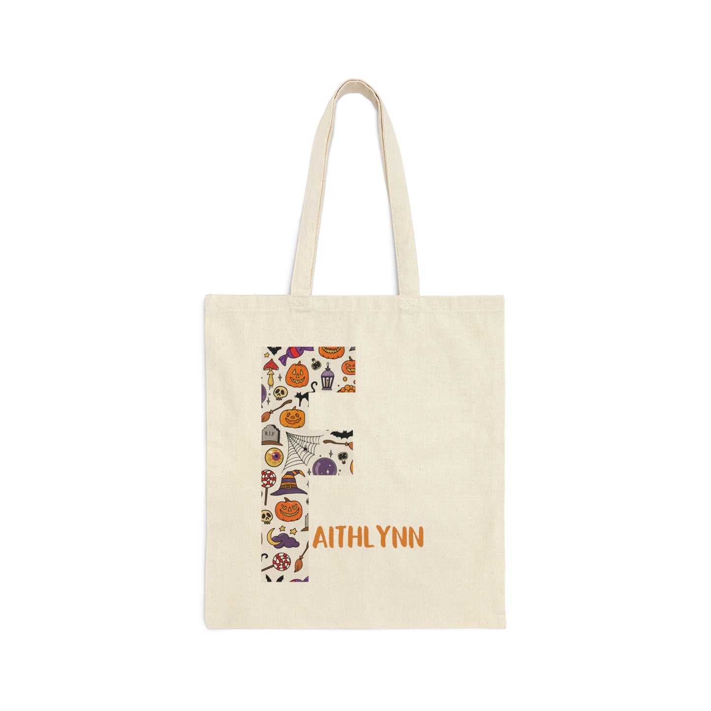 Customizable Halloween Cotton Canvas Tote Bag